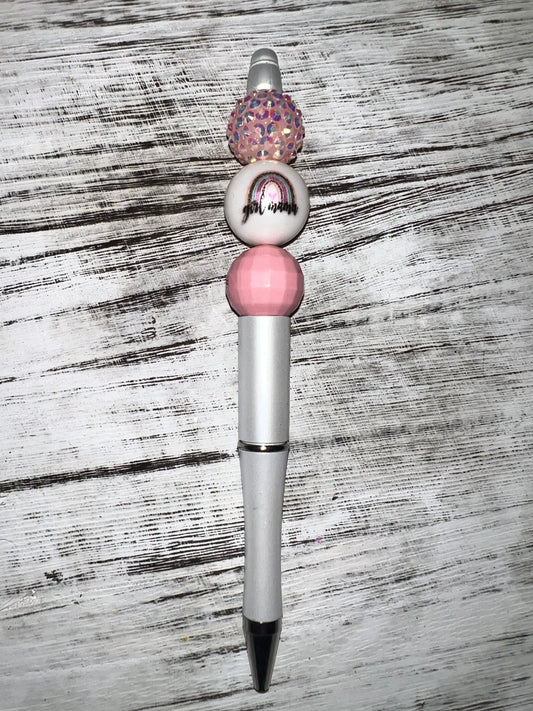 Pink girl mama pen