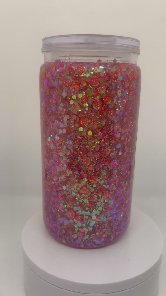 Strawberry Snowglobe Timbler