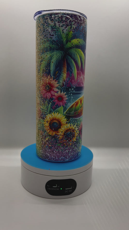 Sunflowers and Sea Turtles Tumbler