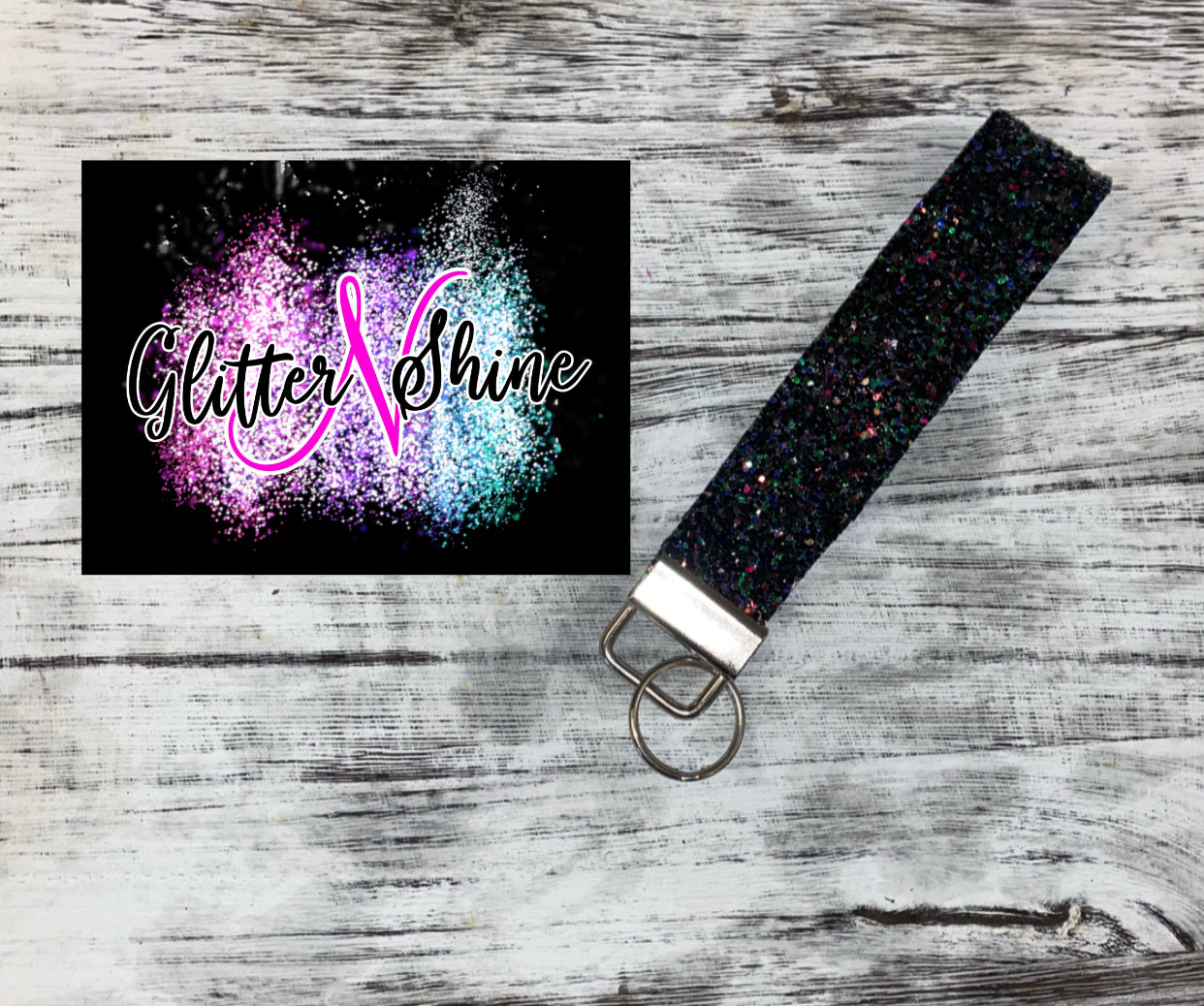 Black multicolor key  fob